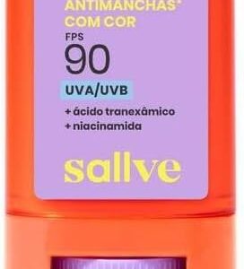 Sallve Protetor Solar Bastão Antimachas FPS 90 com Cor 4-15g